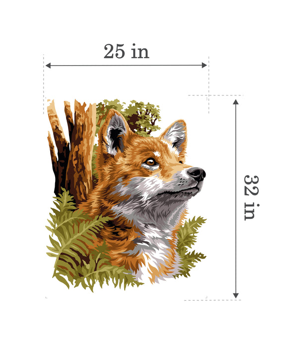 Needlepoint canvas for halfstitch without yarn Canvas Fox SE940.28 Seg De Paris Printed Tapestry Canvas