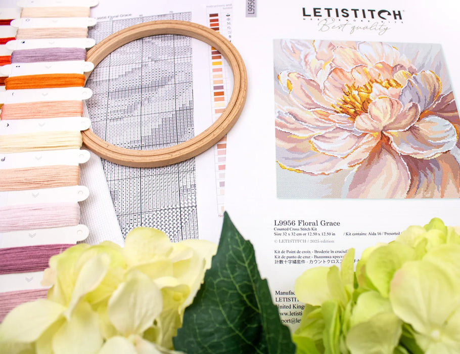 Floral Grace L9956 Counted Cross Stitch Kit