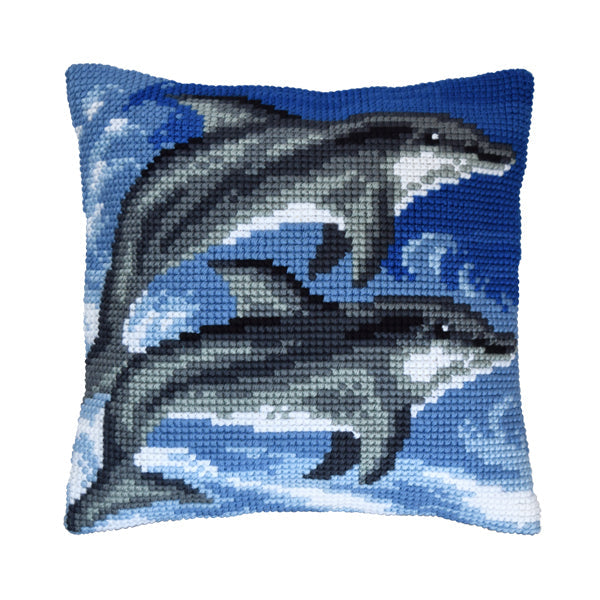 Cushion cross stitch kit Dolphins 99065