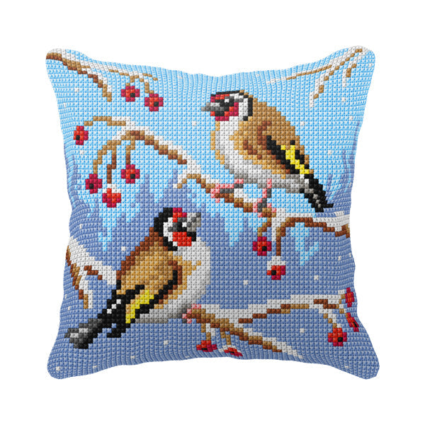 Cushion cross stitch kit Winter Birds 99086