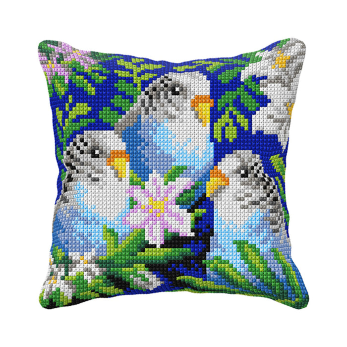 Cushion cross stitch kit  "Parrots" 99094