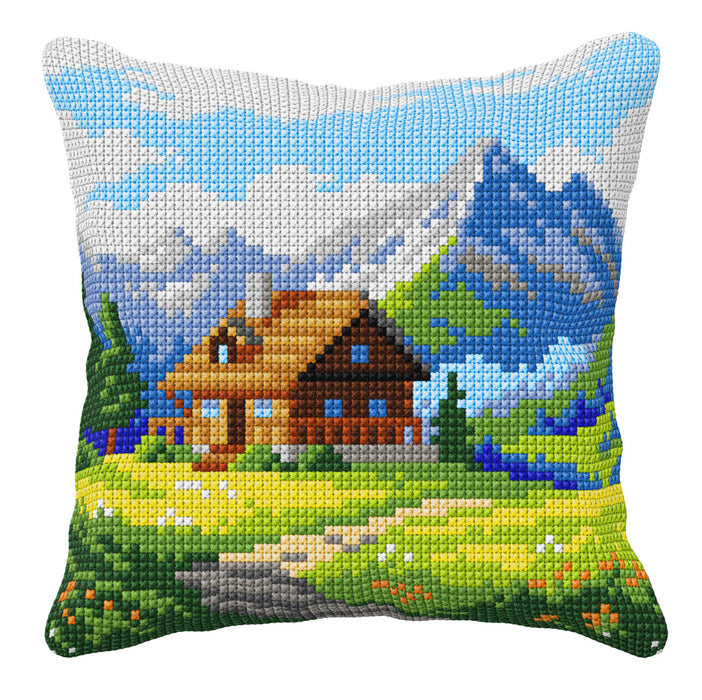 Cushion cross stitch kit Mountain Landscape 99120