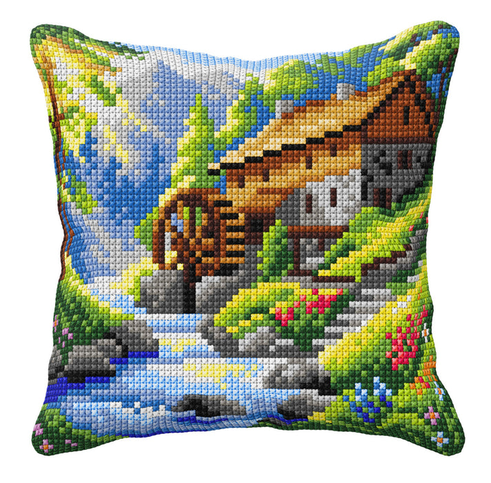 Cushion cross stitch kit Water Mill 99121