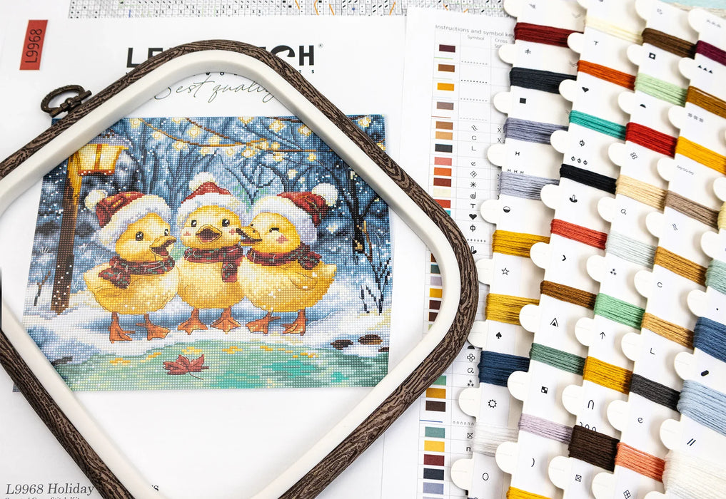 Holiday Ducklings L9968 Counted Cross Stitch Kit