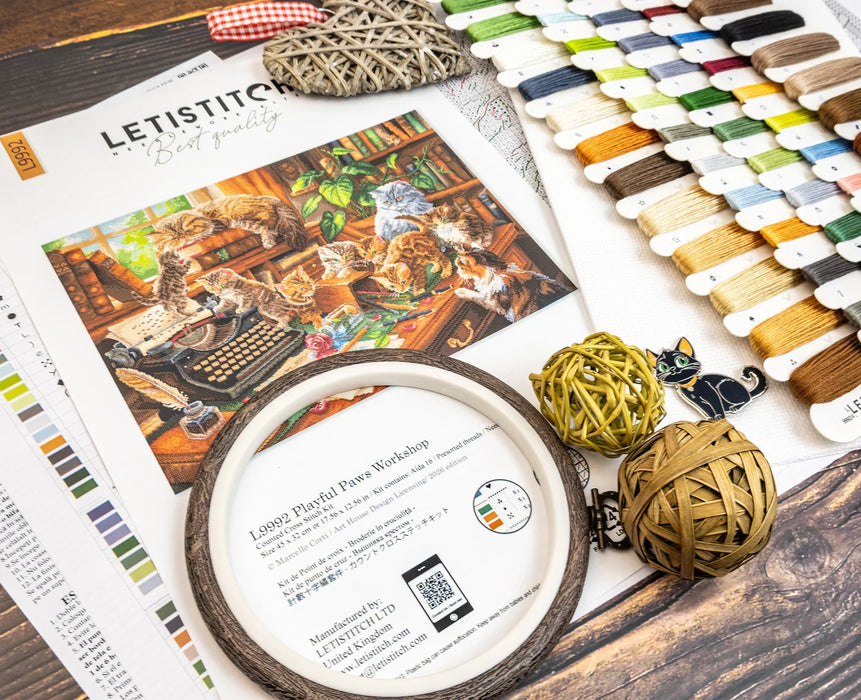 Playful Paws Workshop L9992 Counted Cross Stitch Kit