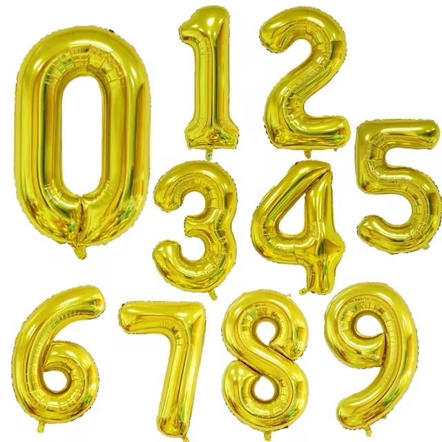 Golden Number Balloon Foil Balloon F07M1-78-2