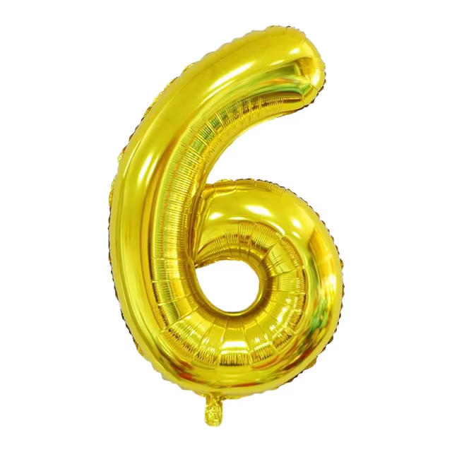 Golden Number Balloon Foil Balloon F07M1-78-6