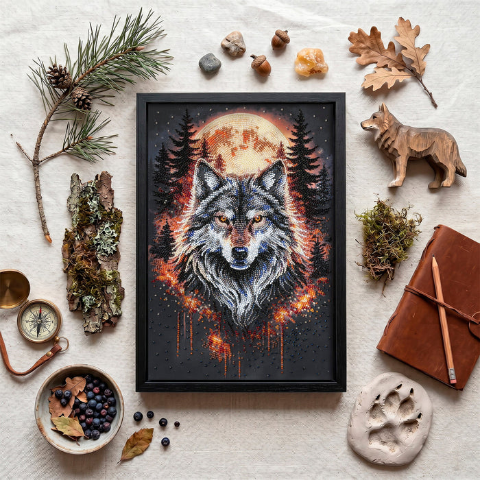 Main Bead Embroidery Kit - Alpha Wolf AB-981