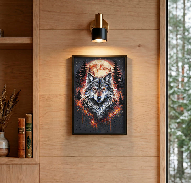 Main Bead Embroidery Kit - Alpha Wolf AB-981
