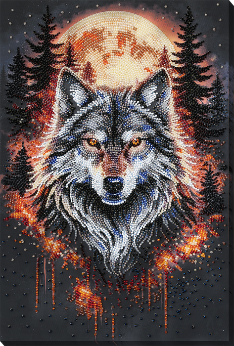 Main Bead Embroidery Kit - Alpha Wolf AB-981