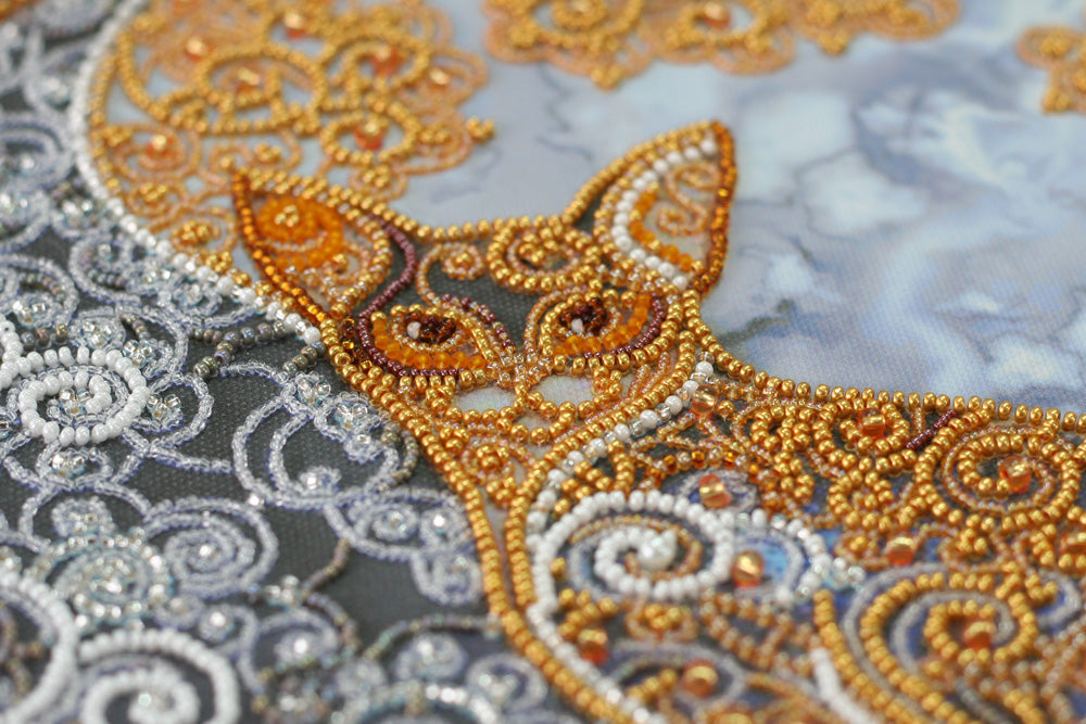 Bead Embroidery Kit - Moon cat AB-709