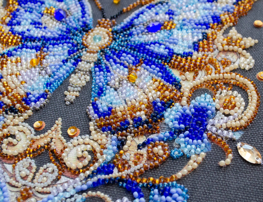 Bead Embroidery Kit - Luxurious sapphire