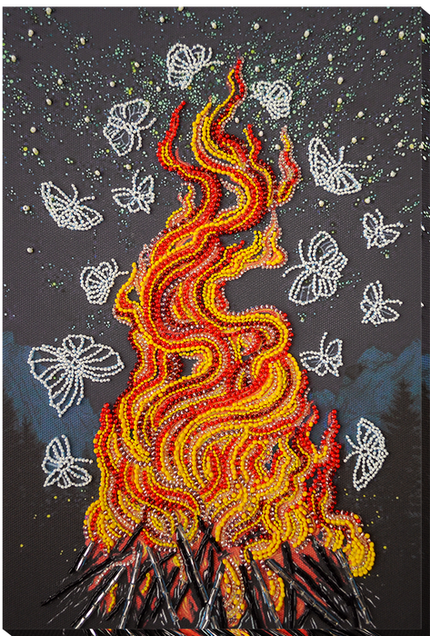 Bead Embroidery Kit - Dancing around the campfire