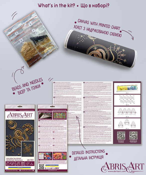 Bead Embroidery Kit - Golden talisman AB-921