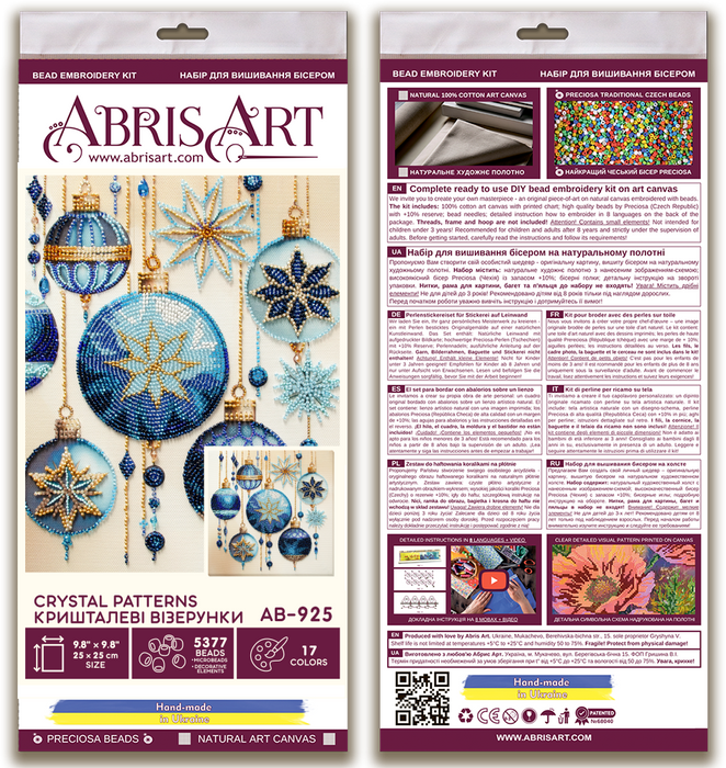 Bead Embroidery Kit - Crystal patterns AB-925