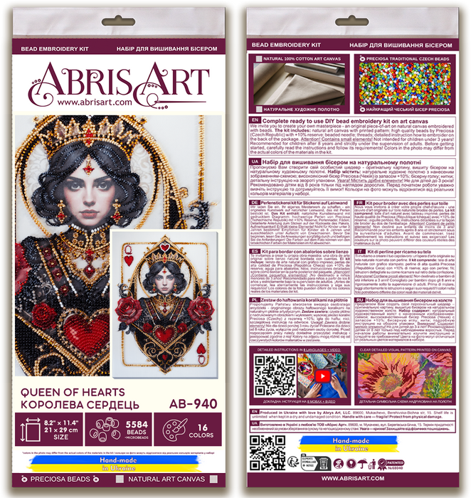 Bead Embroidery Kit - Queen of hearts AB-940