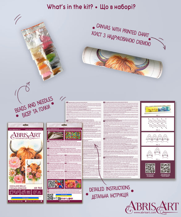 Bead Embroidery Kit -Highland Belle AB-965