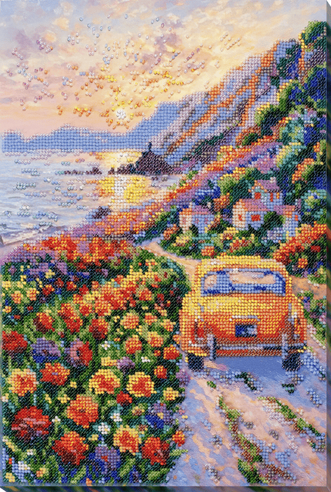 Bead Embroidery Kit -Twilight Over the Sea AB-968