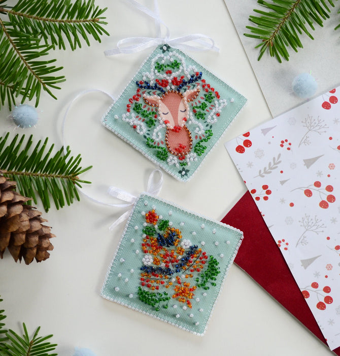 Bead Embroidery Kit Decoration - Christmas mood ABT-029