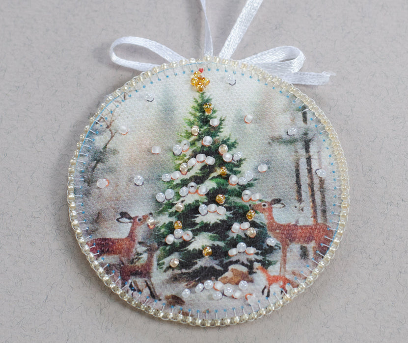 Bead Embroidery Kit Decoration - Winter guest ABT-031