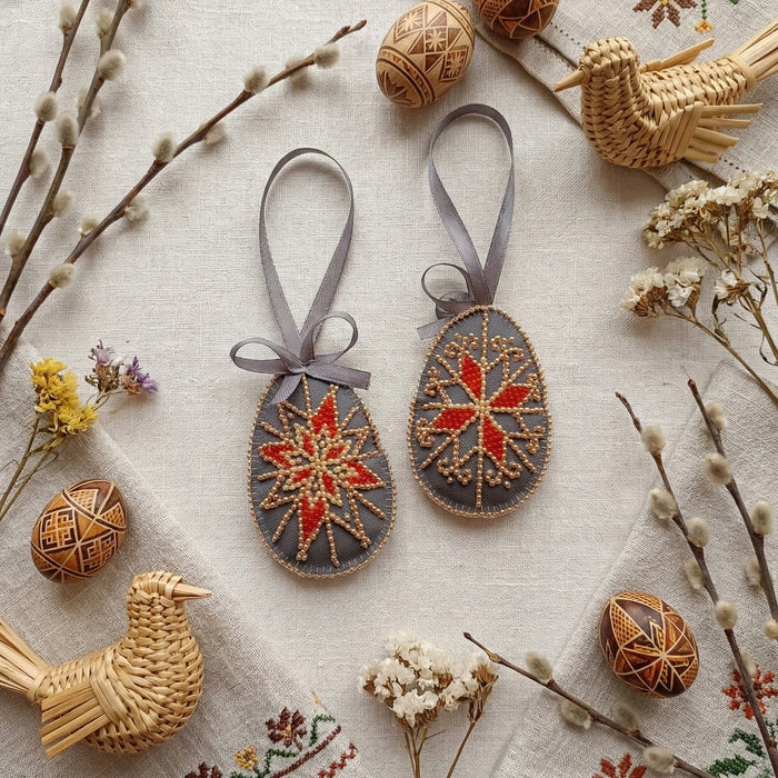 Bead Embroidery Kit. Decoration - Easter Star ABT-056