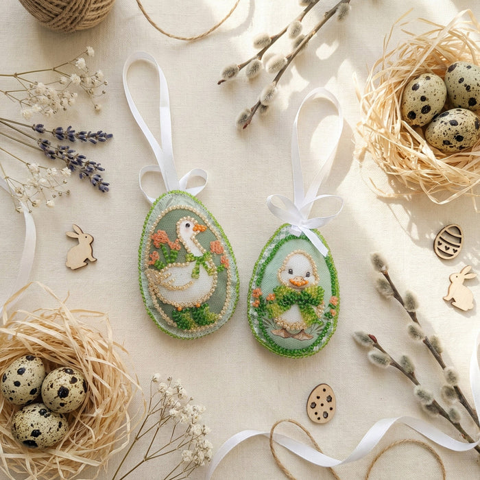 Bead Embroidery Kit. Decoration - Easter Guests ABT-058