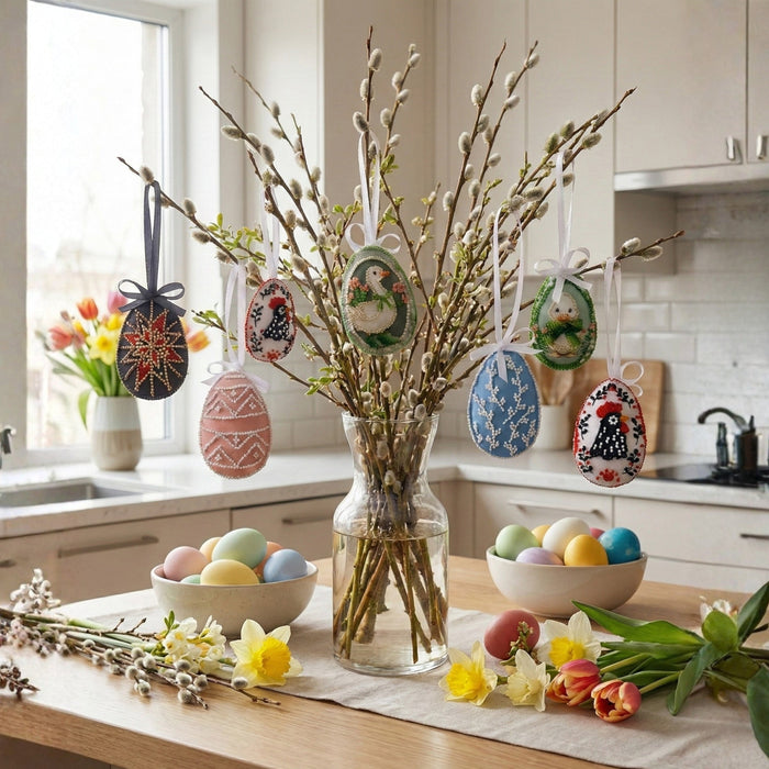 Bead Embroidery Kit. Decoration - Easter Guests ABT-058