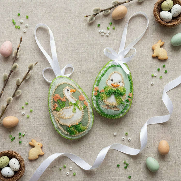 Bead Embroidery Kit. Decoration - Easter Guests ABT-058