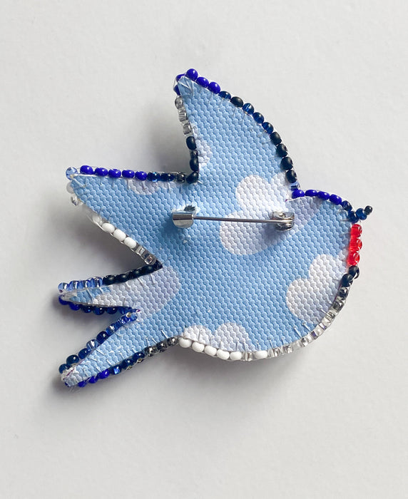 Bead Embroidery Brooch Kit. Decoration - Song of the Swallow AD-246