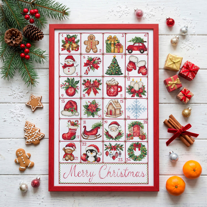 Cross-stitch kit - Christmas Advent AH-324