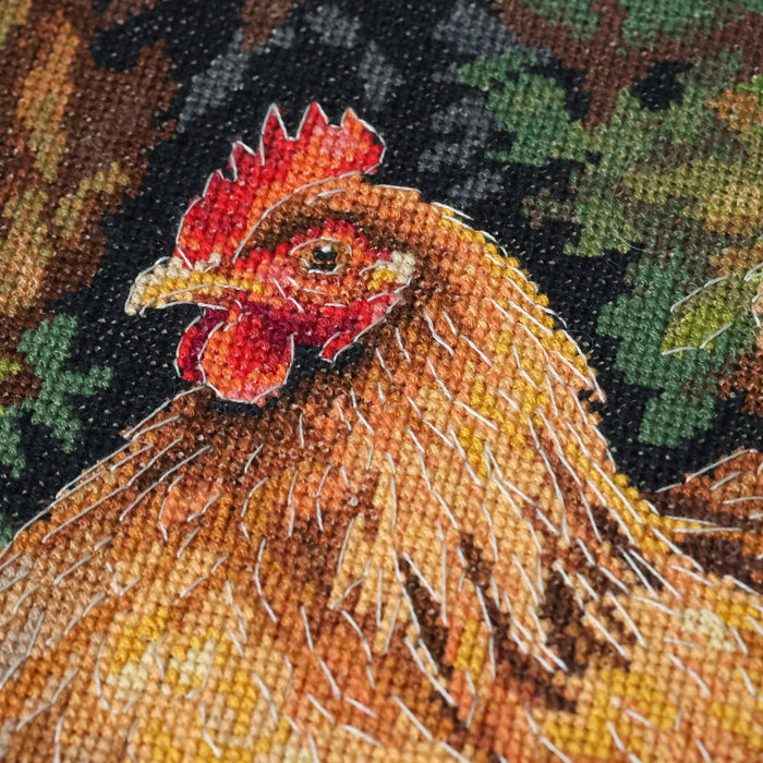 Cross-stitch kit - Hen in the Yard AH-326