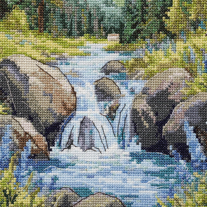 Cross-stitch kit - Faraway mountains AH-334