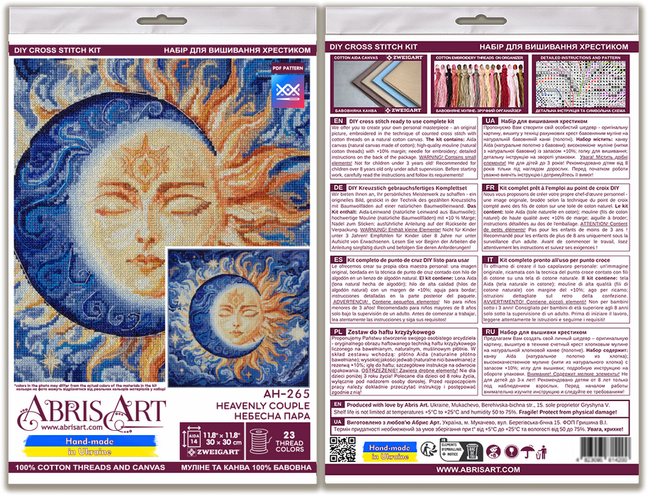 Cross-stitch kit - Heavenly Couple AH-265