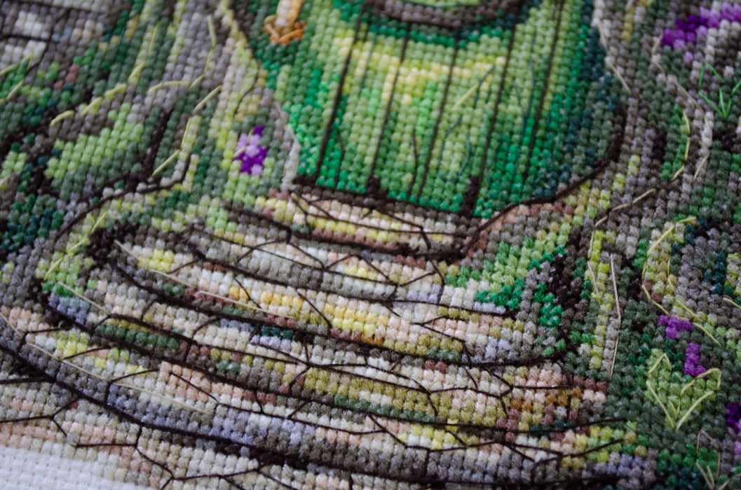 Cross-stitch kit - Where the elves live AH-267