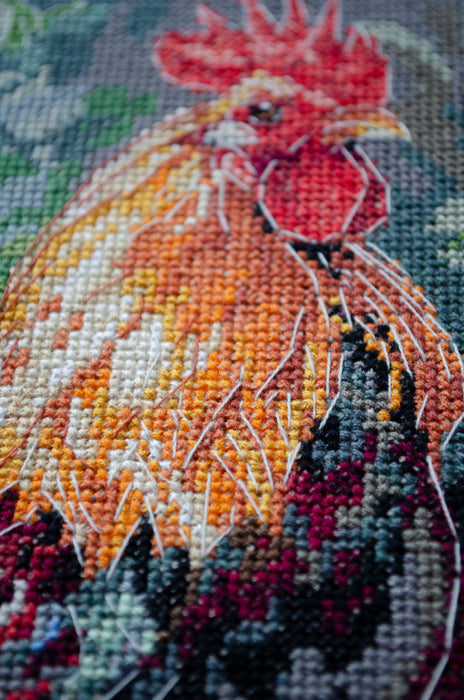 Cross-stitch kit - The Rooster in the Yard AH-268