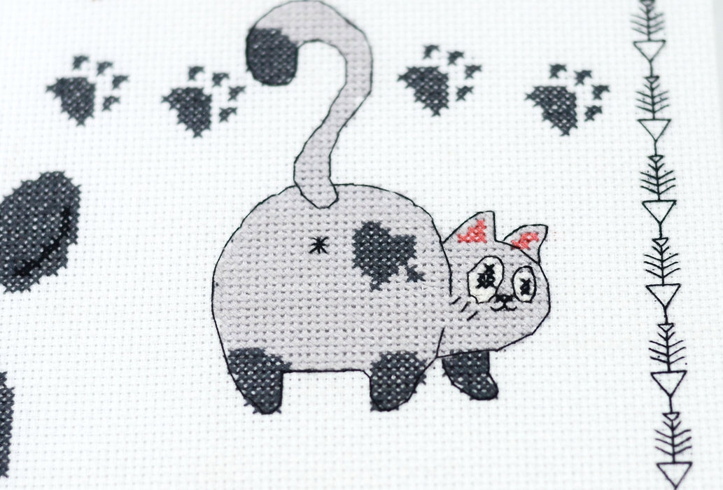 Cross-stitch kit - Meow-meow AH-281