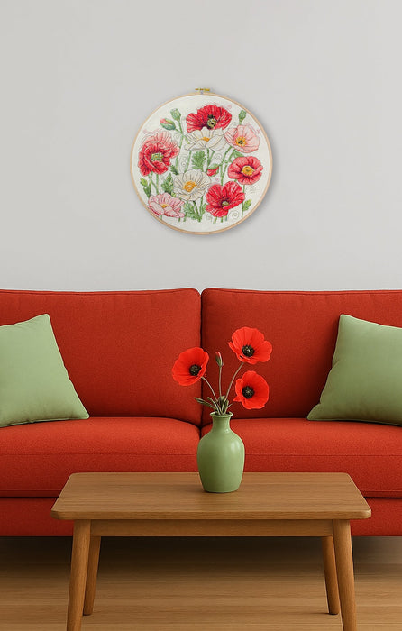 Counted Cross-stitch kit - When Poppies Bloom