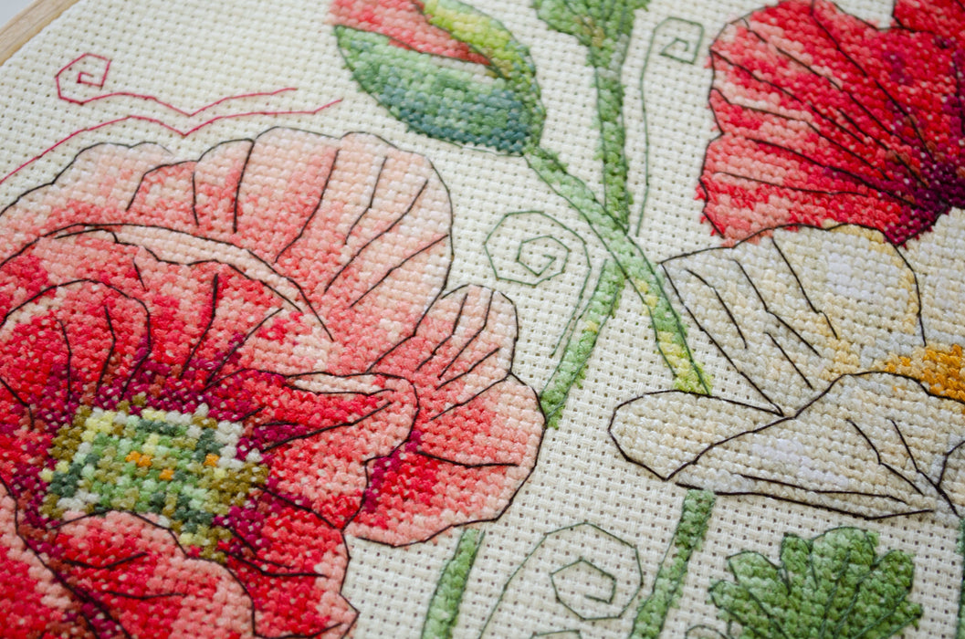 Counted Cross-stitch kit - When Poppies Bloom
