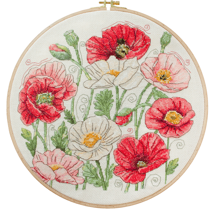 Counted Cross-stitch kit - When Poppies Bloom