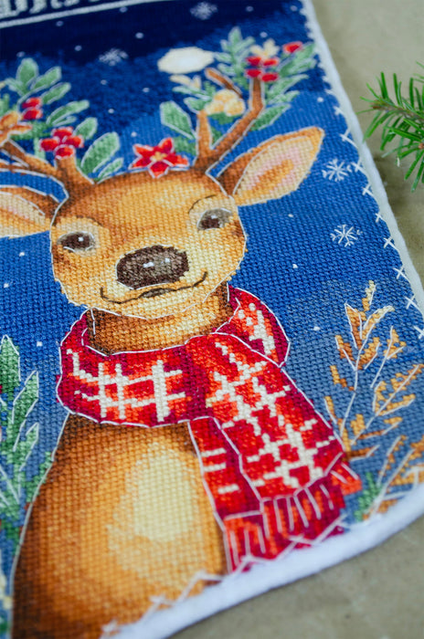 DIY Counted Cross-stitch boot kit - Santa's Helper