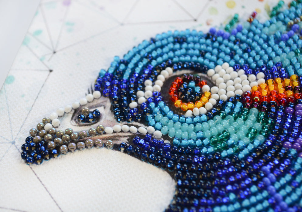 Bead Embroidery Kit - Respectable peacock AM-253