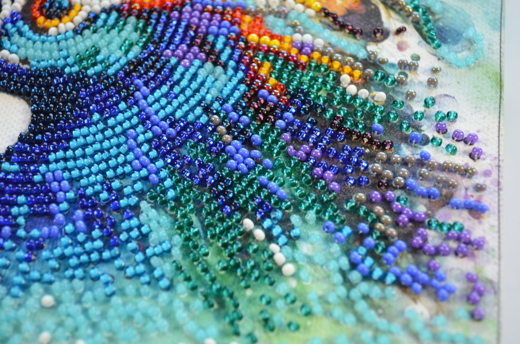 Bead Embroidery Kit - Respectable peacock AM-253