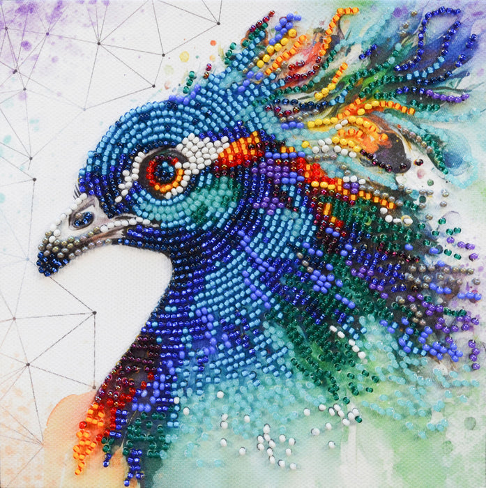 Bead Embroidery Kit - Respectable peacock AM-253