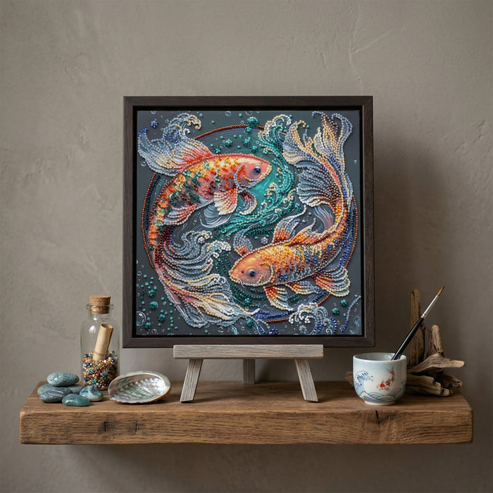 Mid-sized bead embroidery kit - Dancing among the waves AMB-142