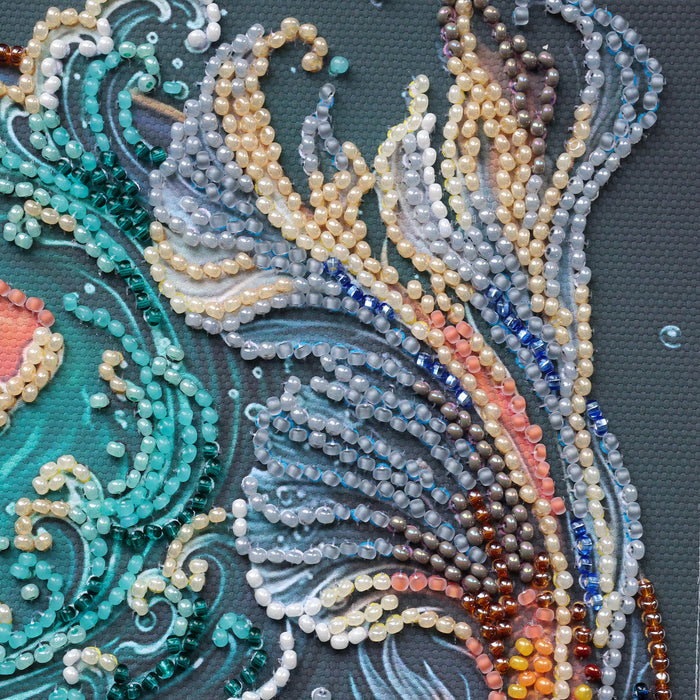 Mid-sized bead embroidery kit - Dancing among the waves AMB-142