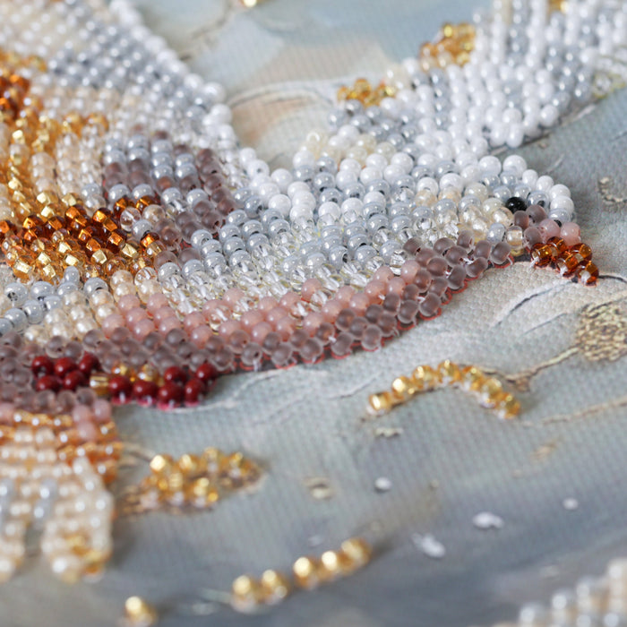 Mid-sized bead embroidery kit - Dance of Doves AMB-145