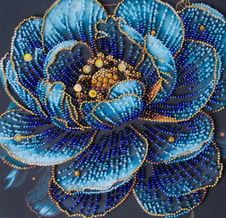 Mid-sized bead embroidery kit - Royal Bloom