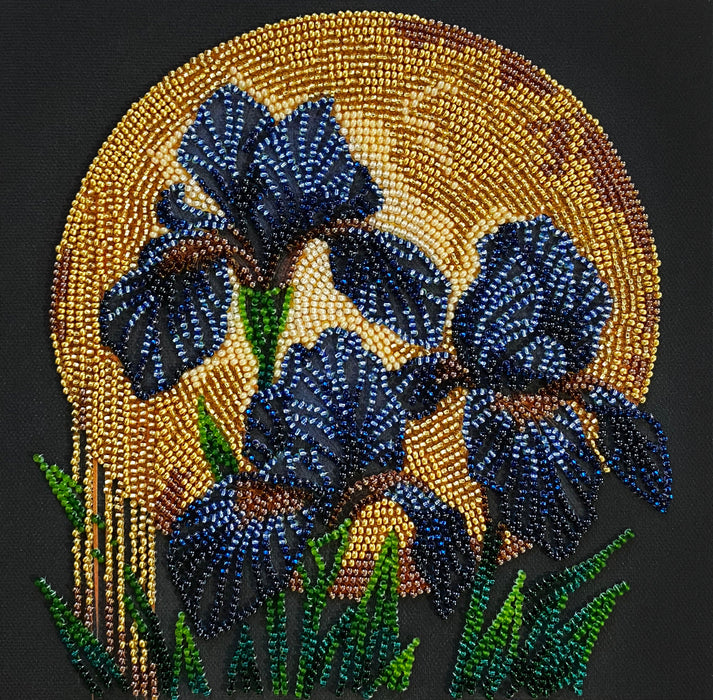 Mid-sized bead embroidery kit - Dancing in golden light