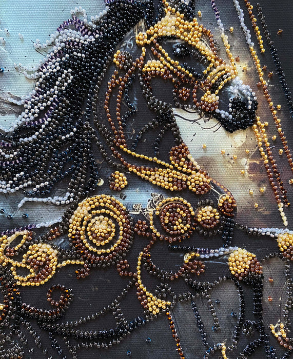 Mid-sized bead embroidery kit - Thunder of Darkness