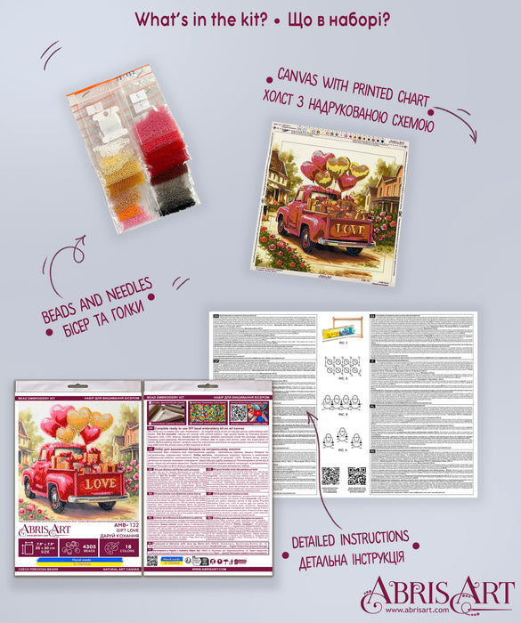 Bead embroidery kit - Gift Love AMB-132